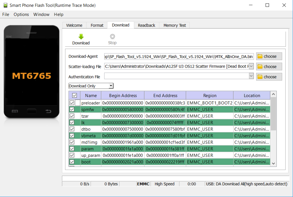  Scatter Firmware Dead