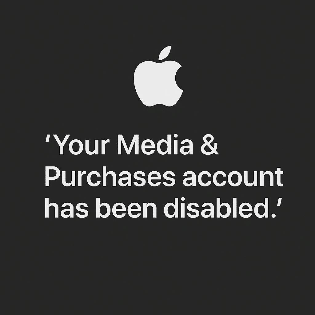 راهنمای رفع خطای «Your Media & Purchases account has been disabled» در اپ استور