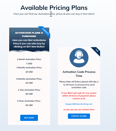 NCK Pricing