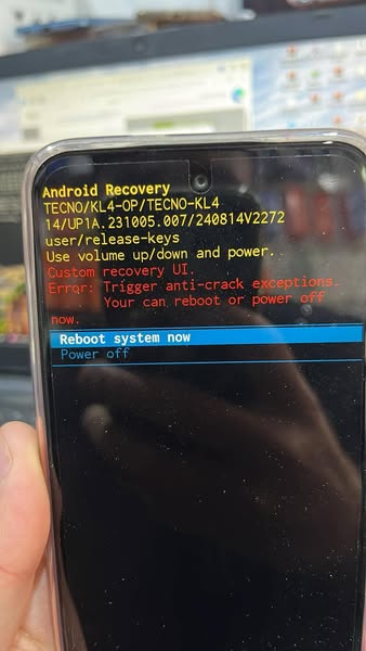 Custom recovery UI.Error: Trigger anti-crack exceptions.